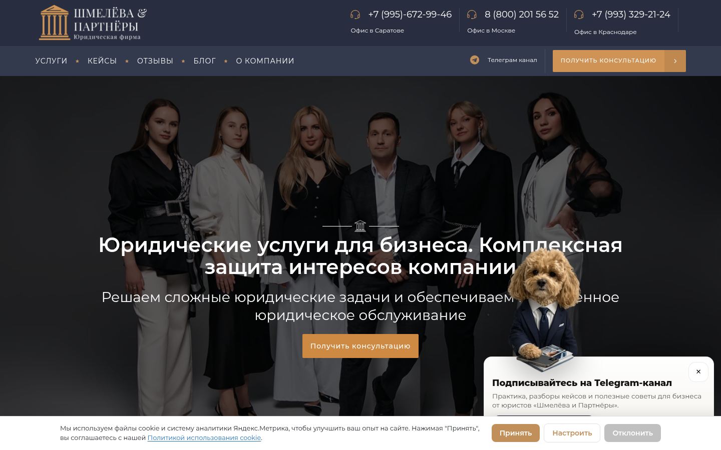 Шмелева и Партнеры &middot; снимок главной страницы (HOMEPAGE_SCREENSHOT)