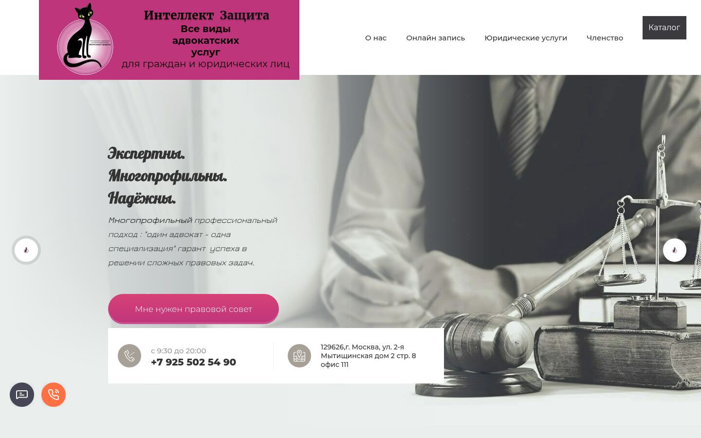 Интеллект Защита &middot; снимок главной страницы (HOMEPAGE_SCREENSHOT)