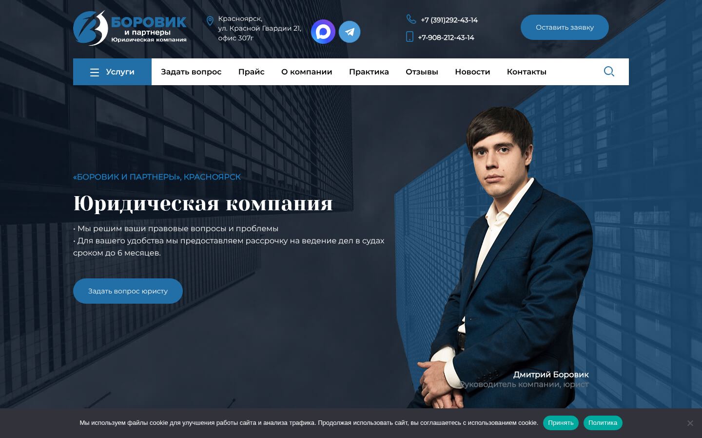 Боровик и партнеры · снимок главной страницы (HOMEPAGE_SCREENSHOT)