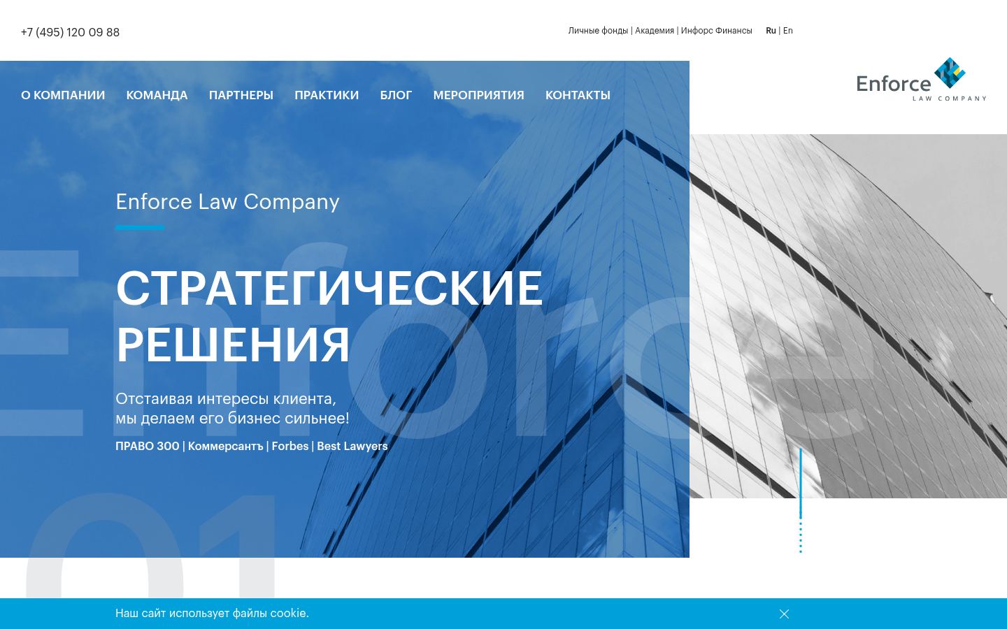 Enforce Law Company · снимок главной страницы (HOMEPAGE_SCREENSHOT)