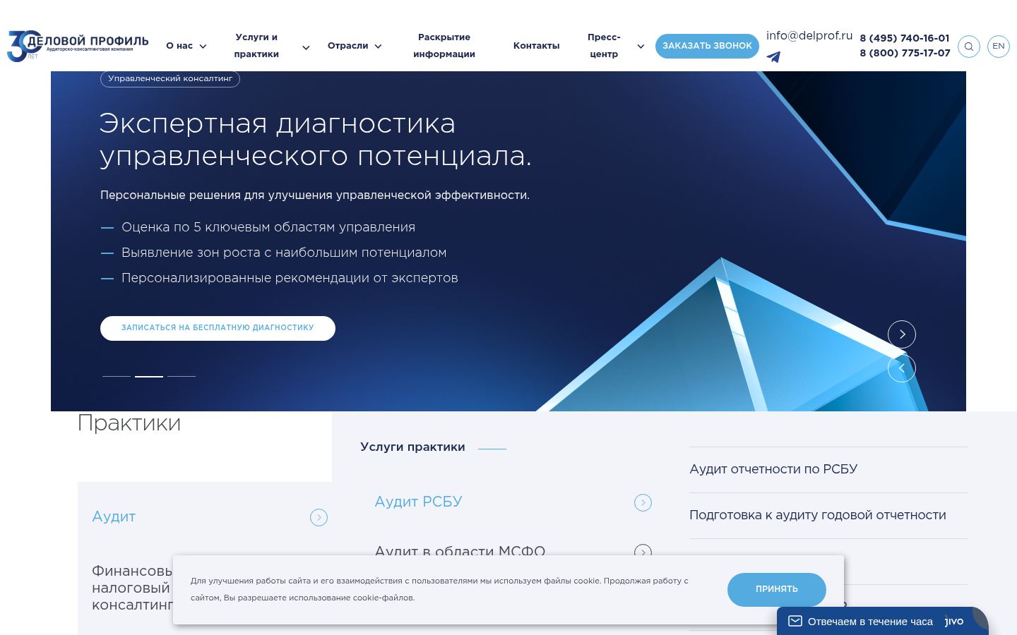 Группа &laquo;ДЕЛОВОЙ ПРОФИЛЬ&raquo; &middot; снимок главной страницы (HOMEPAGE_SCREENSHOT)